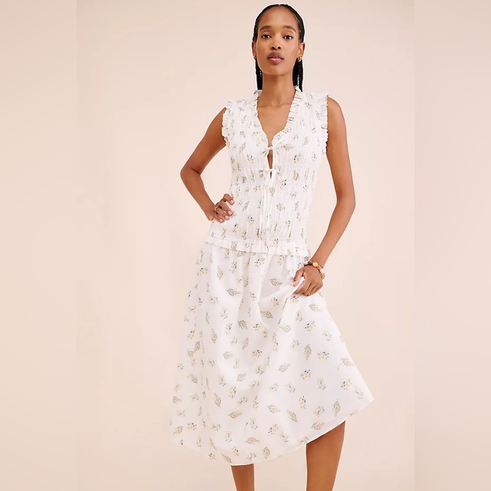 Rails Dion Floral Smocked Midi Dress